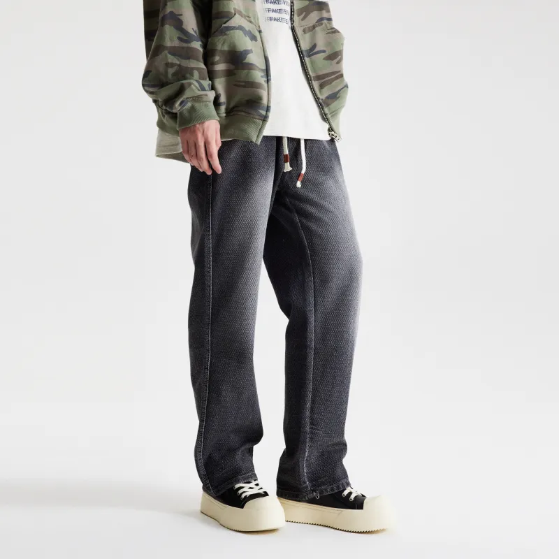 COLDSTONE Dragon Scale Pattern Jeans Unisex-10