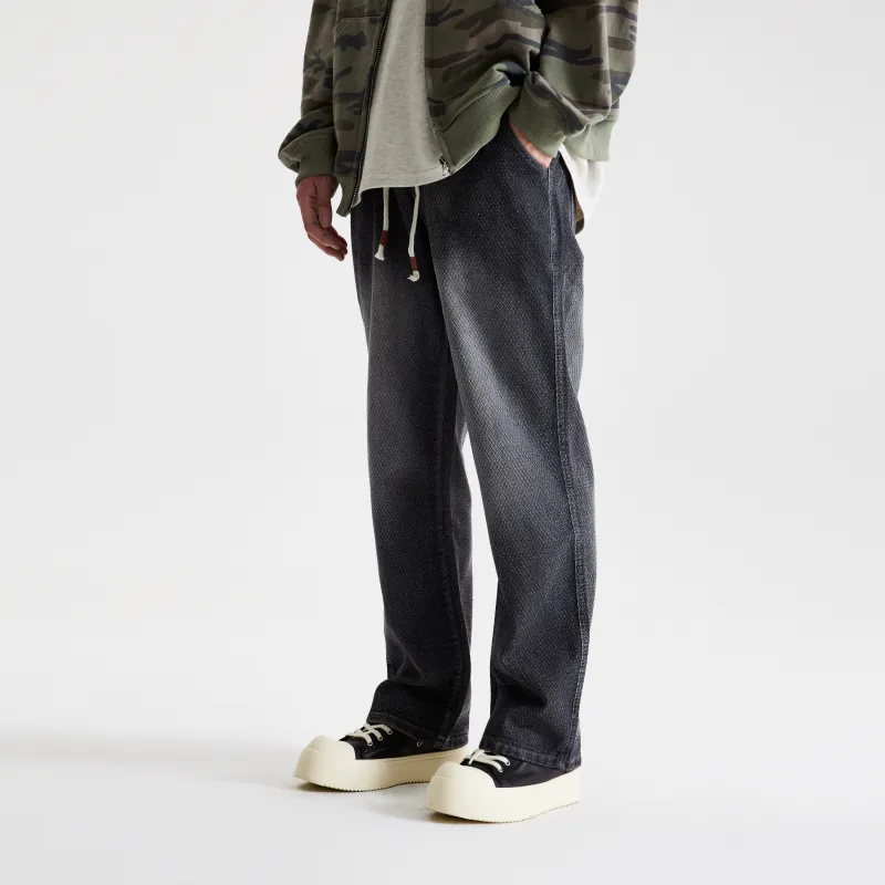COLDSTONE Dragon Scale Pattern Jeans Unisex-12