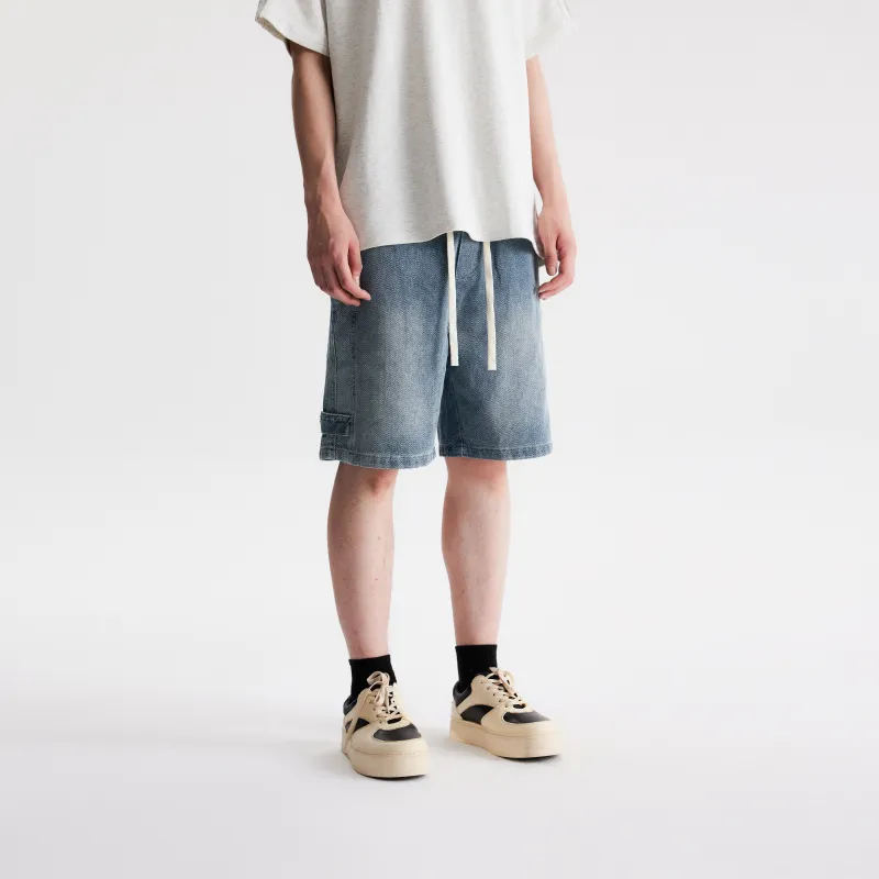 COLDSTONE Denim Shorts Unisex Blue-4