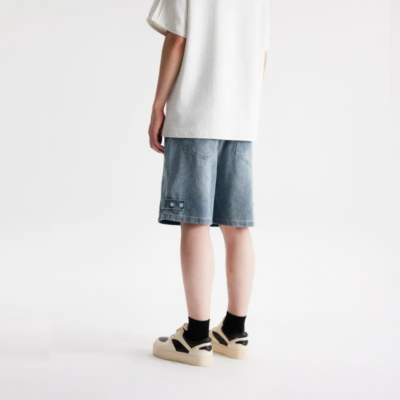 COLDSTONE Denim Shorts Unisex Blue-3