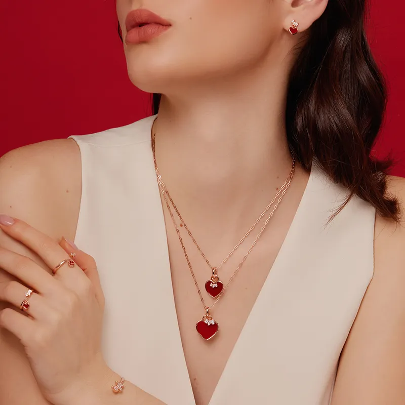 Agatha 925 Sterling Silver With Zirconia Layering Necklaces Unisex-3