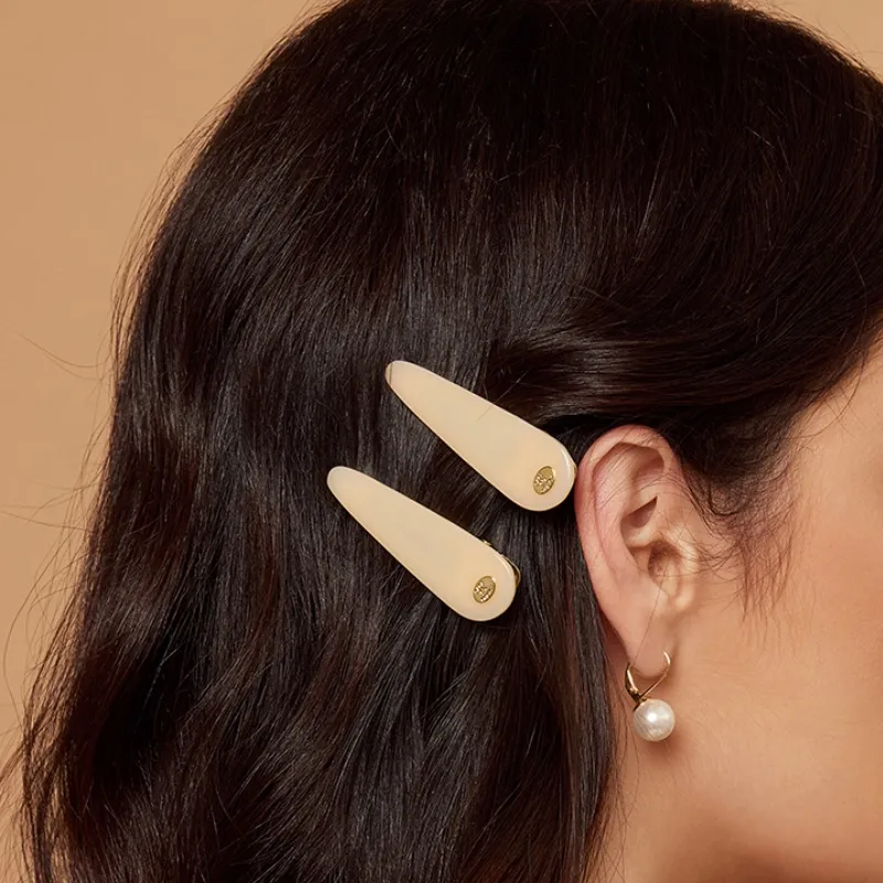 Agatha Gold Plating, Acetate, Metal Hair Clips Women's-1