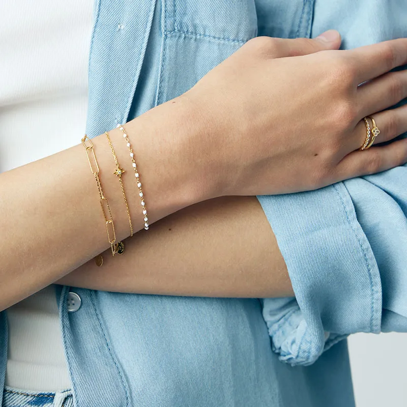 Agatha S925 Silver Bracelets Unisex Gold-5