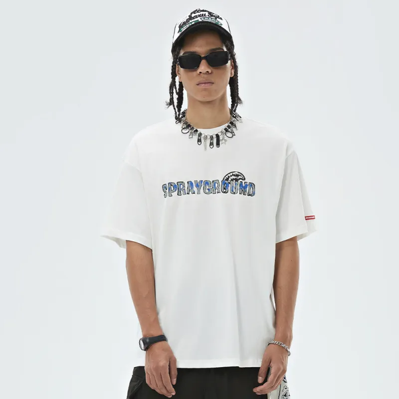 SPRAYGROUND Crew Neck Short Sleeved T Shirts Unisex-2