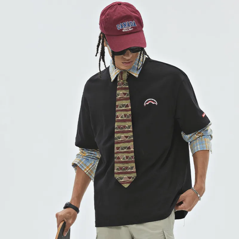 SPRAYGROUND Crew Neck Short Sleeved T Shirts Unisex-11