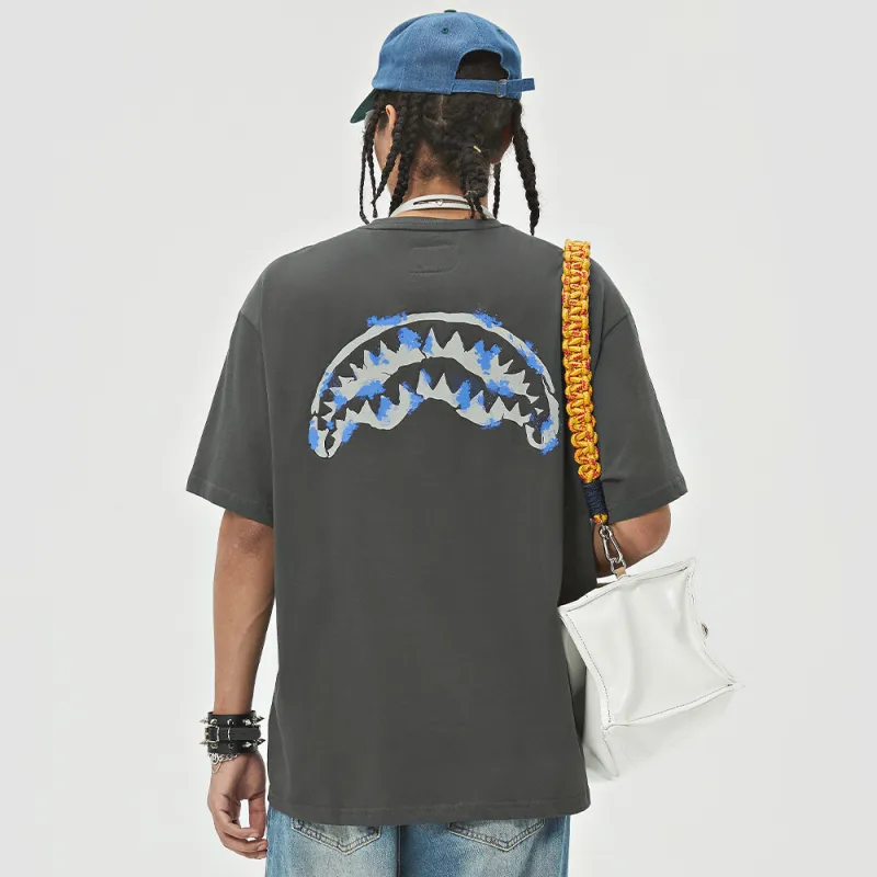 SPRAYGROUND Crew Neck Short Sleeved T Shirts Unisex-15