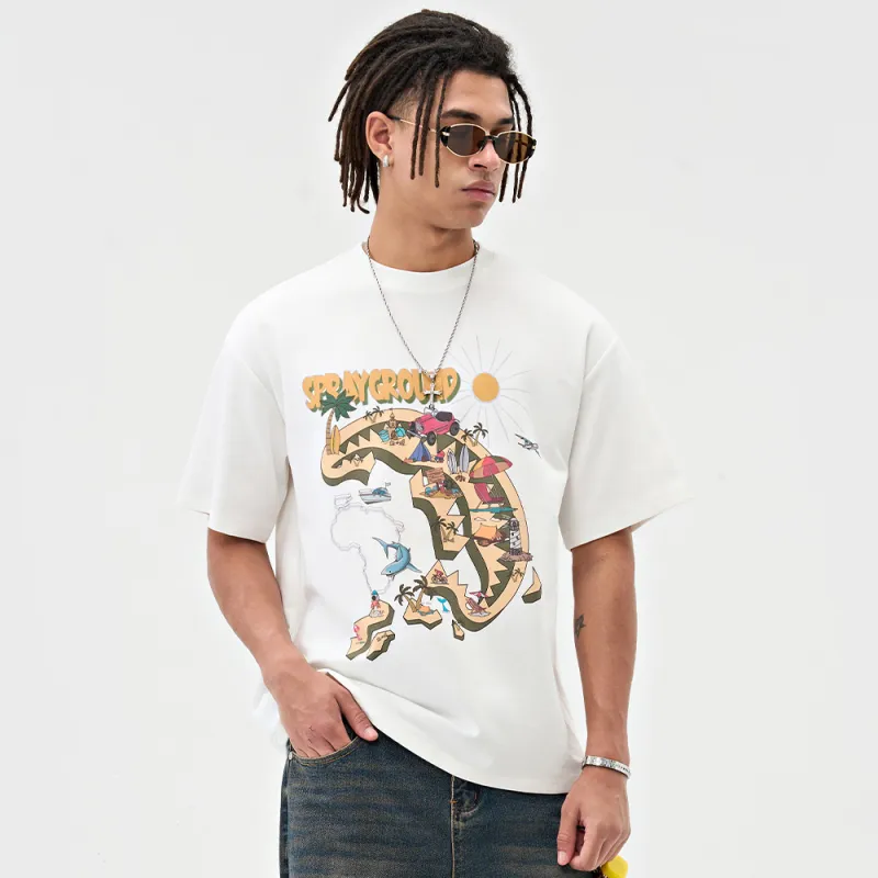 SPRAYGROUND Short Sleeved Crew Neck T Shirt Unisex-8