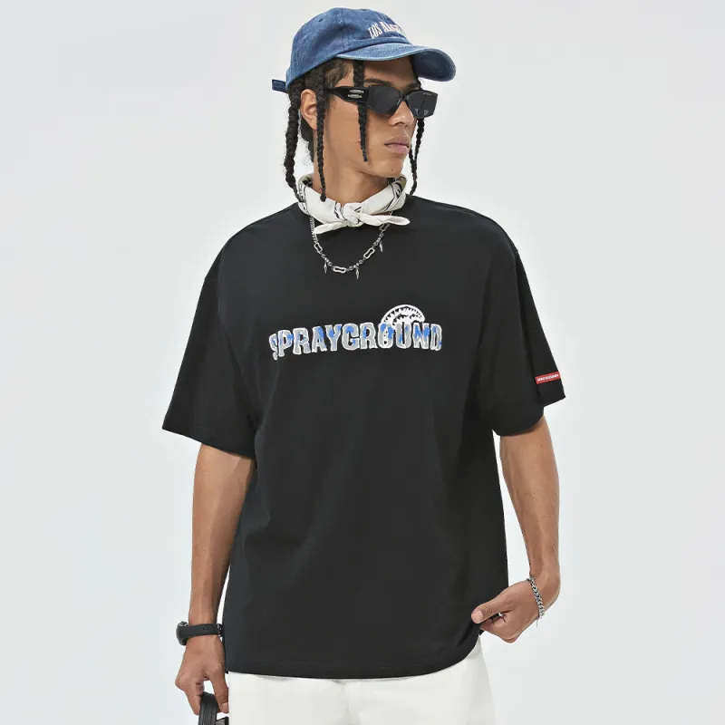 SPRAYGROUND Crew Neck Short Sleeved T Shirts Unisex-8
