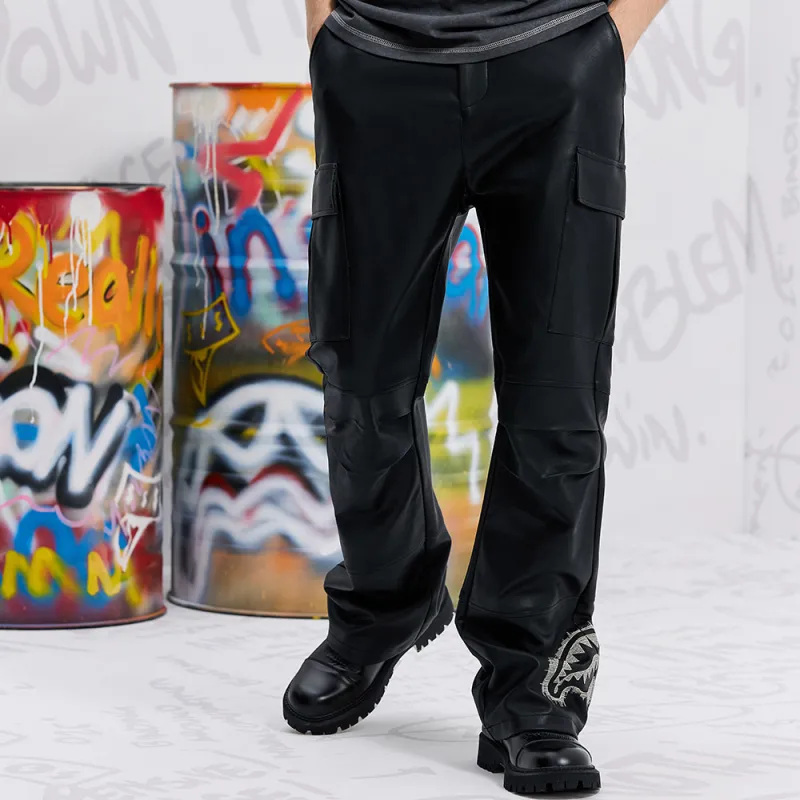 SPRAYGROUND Leather Pants Unisex-3