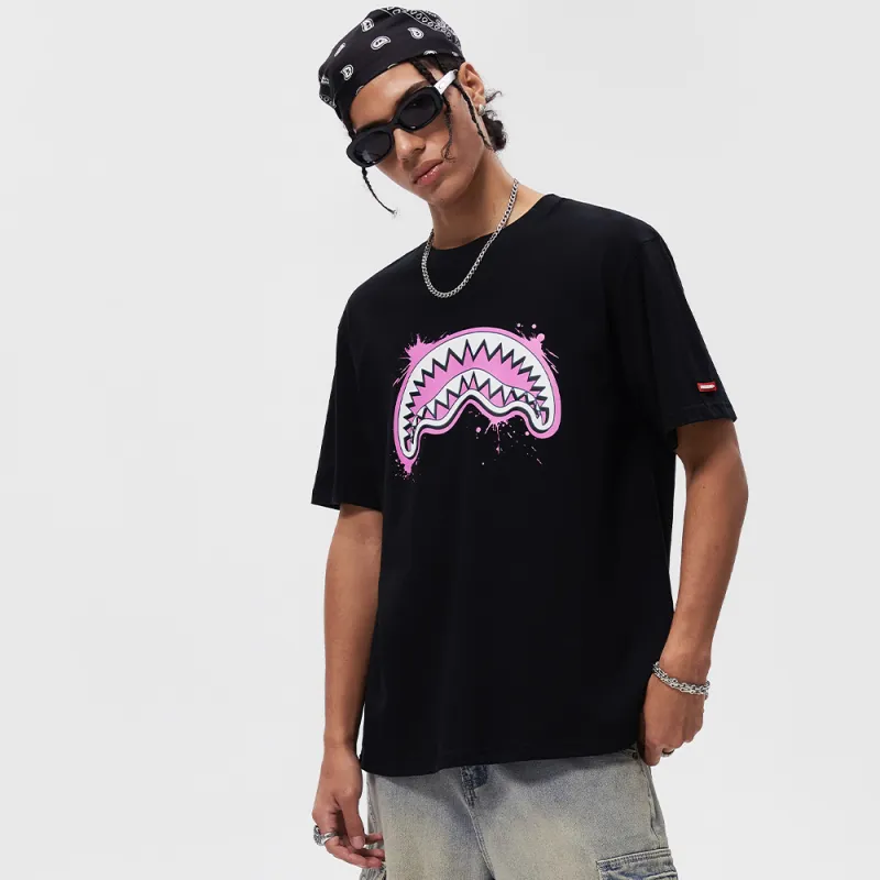 SPRAYGROUND Crew Neck Short Sleeved T Shirts Unisex-11