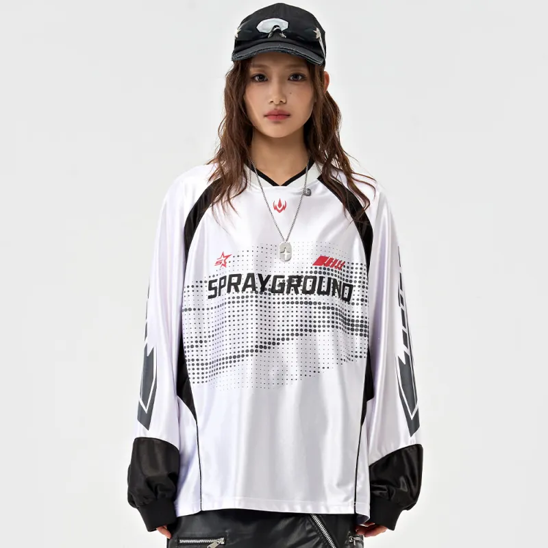 SPRAYGROUND Long Sleeved V Neck T Shirt Unisex-2