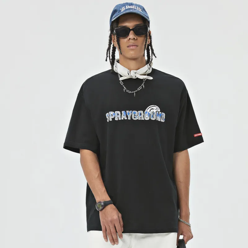 SPRAYGROUND Crew Neck Short Sleeved T Shirts Unisex-11