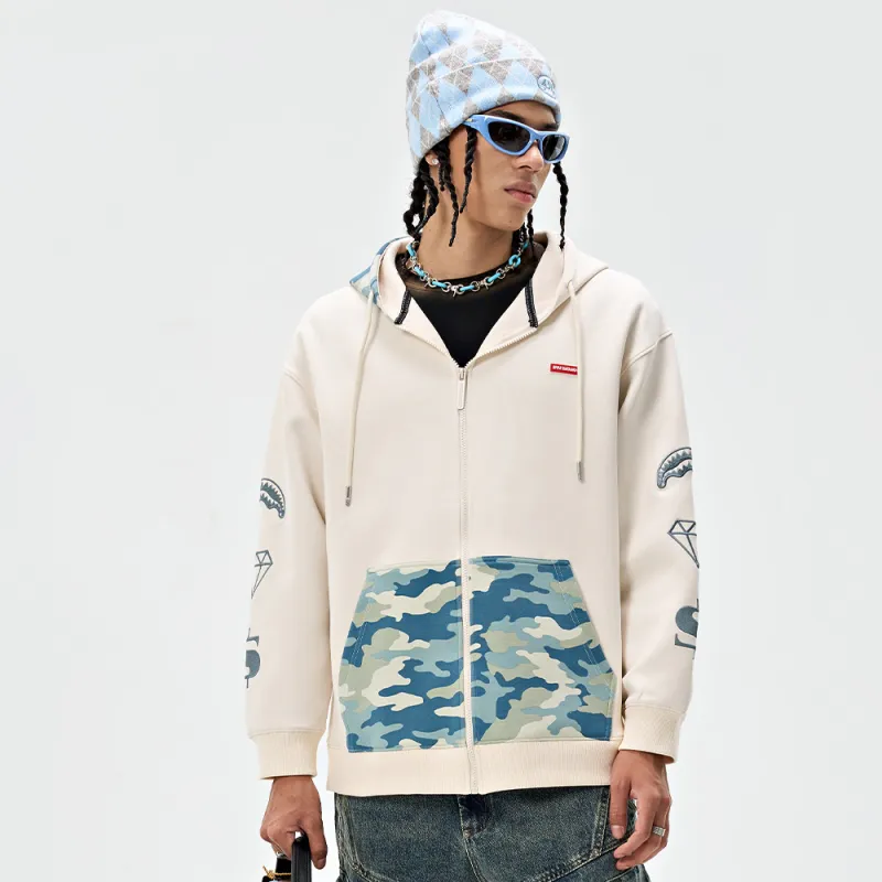 SPRAYGROUND Hooded Zip Closure Sweatshirt Unisex-2