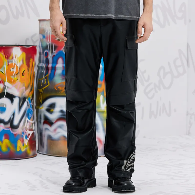 SPRAYGROUND Leather Pants Unisex-5