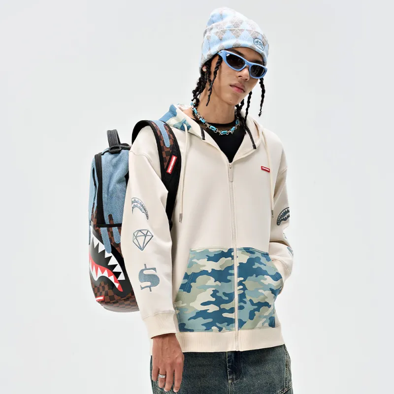 SPRAYGROUND Hooded Zip Closure Sweatshirt Unisex-3