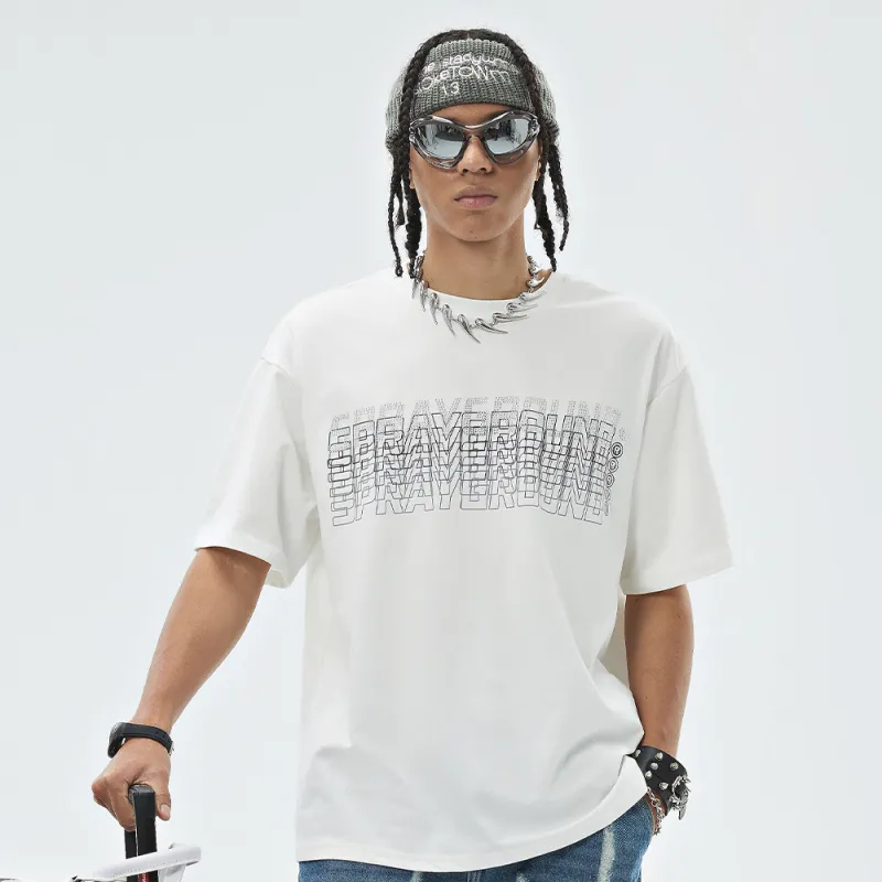SPRAYGROUND Crew Neck Short Sleeved T Shirts Unisex-5
