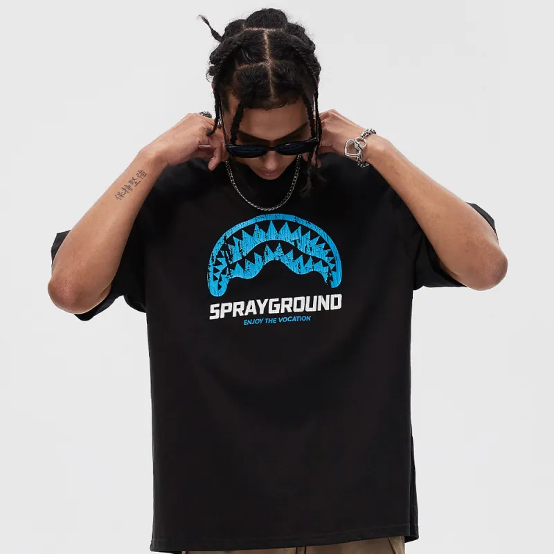 SPRAYGROUND Crew Neck Pullover Short Sleeved T Shirts Unisex-2