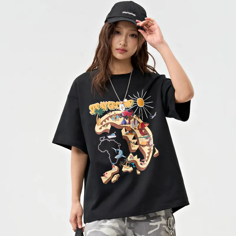 SPRAYGROUND Short Sleeved Crew Neck T Shirt Unisex-2