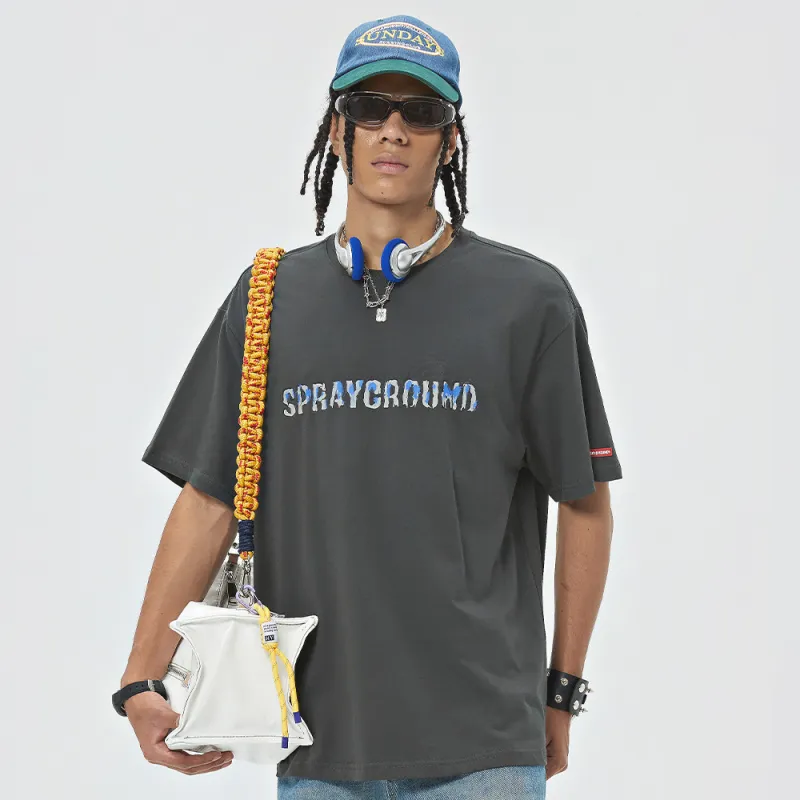 SPRAYGROUND Crew Neck Short Sleeved T Shirts Unisex-17