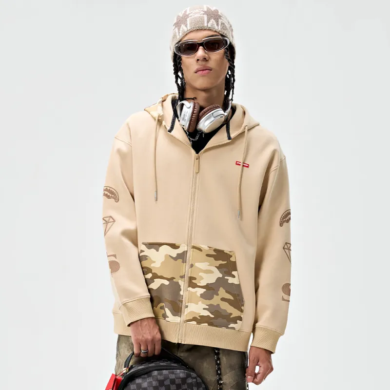 SPRAYGROUND Hooded Zip Closure Sweatshirt Unisex-17