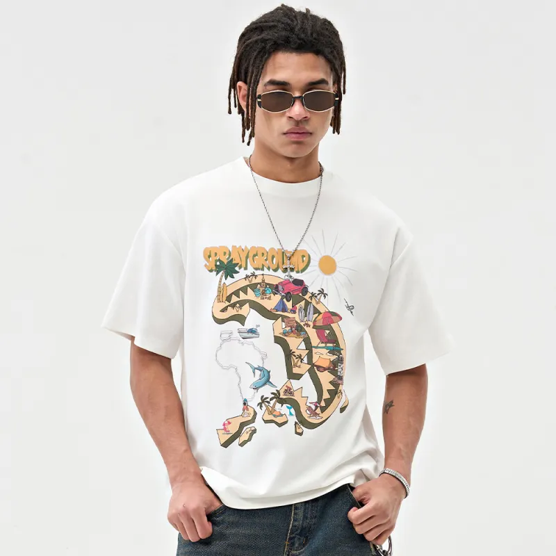 SPRAYGROUND Short Sleeved Crew Neck T Shirt Unisex-11