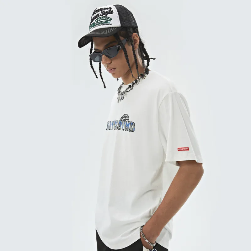 SPRAYGROUND Crew Neck Short Sleeved T Shirts Unisex-3