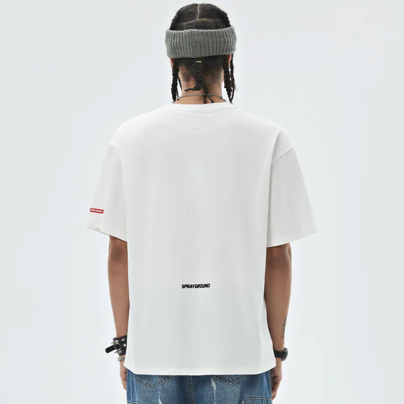 SPRAYGROUND Crew Neck Short Sleeved T Shirts Unisex-3