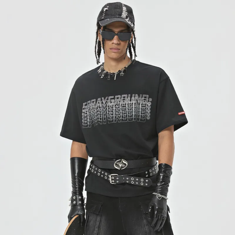 SPRAYGROUND Crew Neck Short Sleeved T Shirts Unisex-11