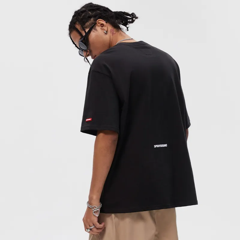SPRAYGROUND Crew Neck Pullover Short Sleeved T Shirts Unisex-4
