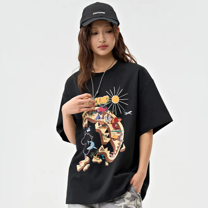 SPRAYGROUND Short Sleeved Crew Neck T Shirt Unisex-5