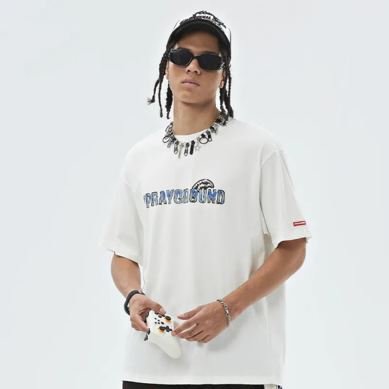 SPRAYGROUND Crew Neck Short Sleeved T Shirts Unisex-5