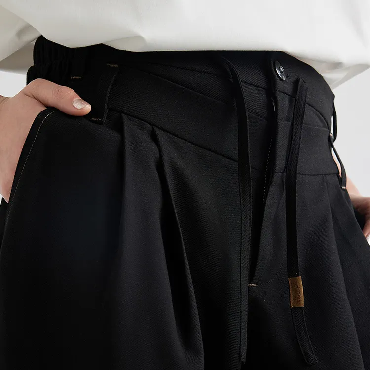 VOBA X TFBOYS 10th Anniversary Co branded Series Casual Pants Unisex Black-2