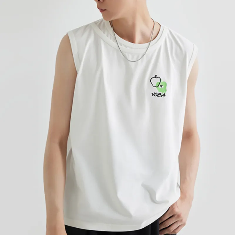 VOBA X TFBOYS 10th Anniversary Co branded Series Tank Tops Unisex Raw White-1