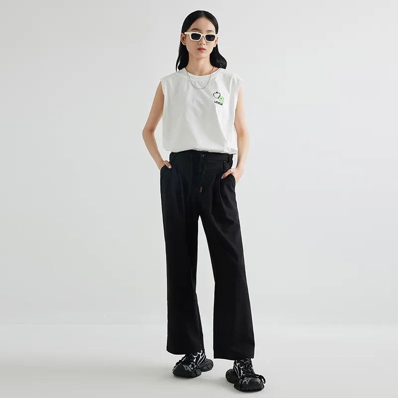 VOBA X TFBOYS 10th Anniversary Co branded Series Casual Pants Unisex Black-2