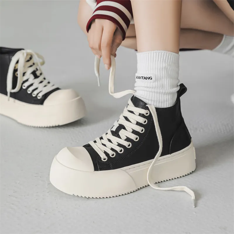 V ZERO FIVE Cushioning Wear Resistant Balance High Top Skateboard Shoes Unisex Black-12