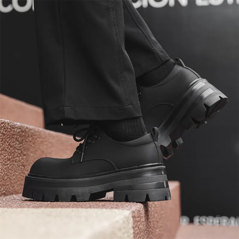 V ZERO FIVE Chunky Derby Shoes Casual Shoes Men's Fashion Minimalist Style British Western-40