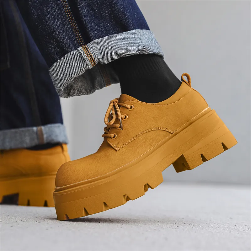 V ZERO FIVE Oversized Derby Shoes Casual Shoes Unisex Black European And American Fashion Minimalist Style-42