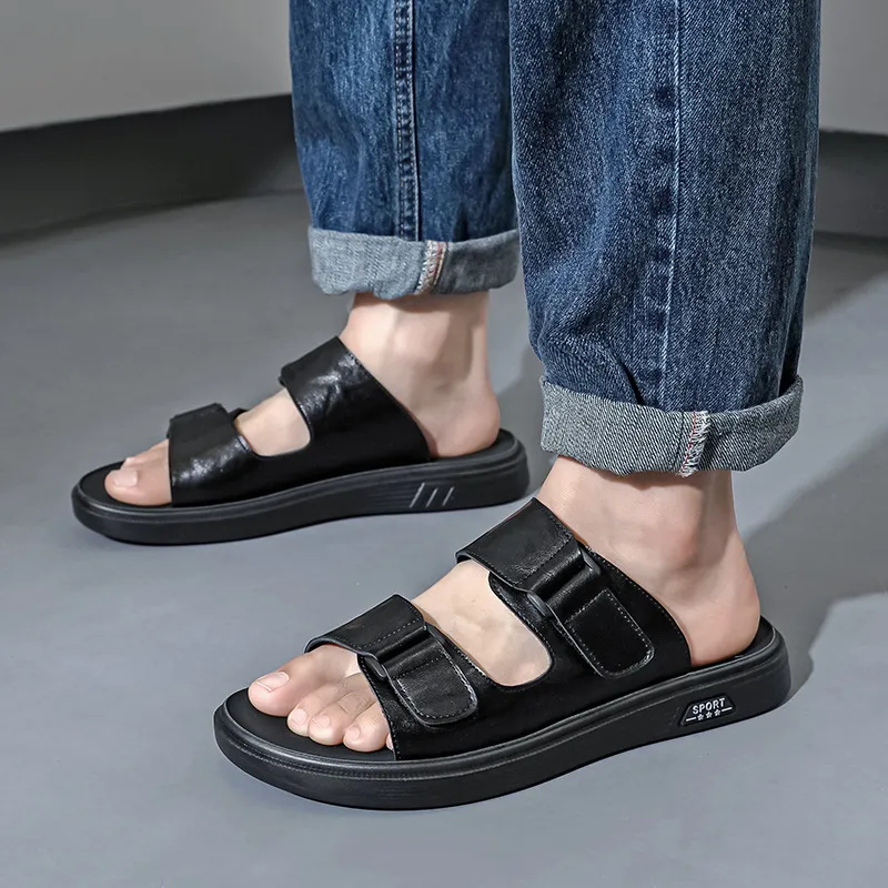 V ZERO FIVE Slide Slippers Men's Black-3