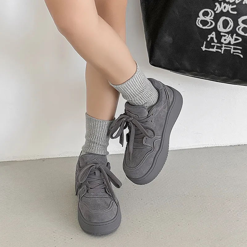 V ZERO FIVE Anti-Slip And Wear-Resistant Height Increasing Low-Top Skateboard Shoes Unisex-9