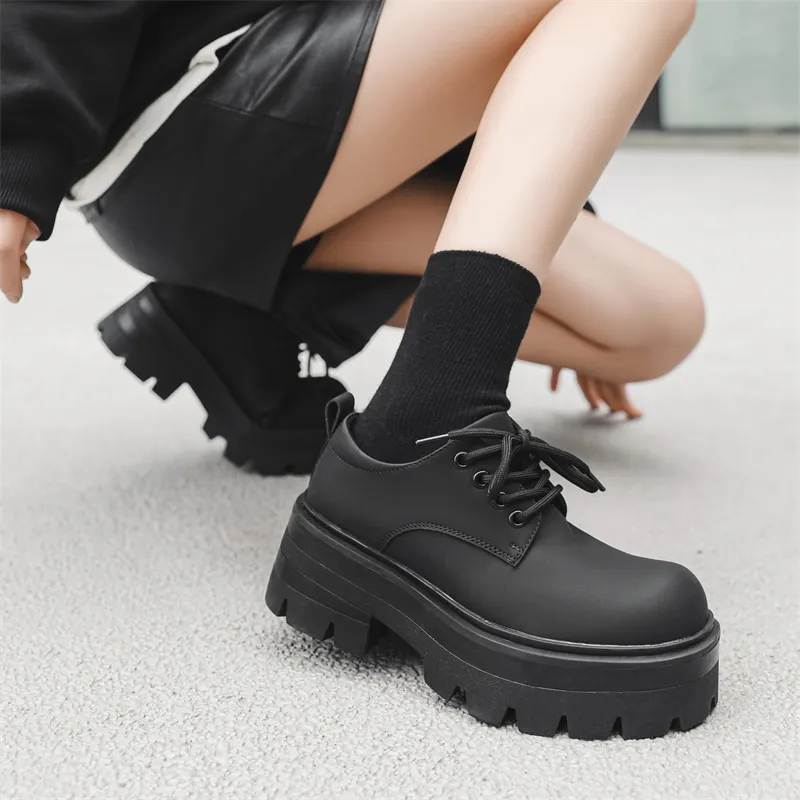 V ZERO FIVE Oversized Derby Shoes Casual Shoes Unisex Black European And American Fashion Minimalist Style-10