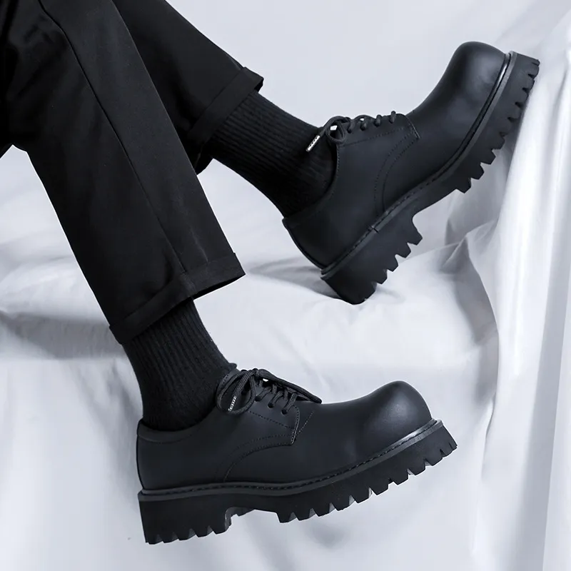 V ZERO FIVE Chunky Derby Shoes Casual Shoes Men's Fashion Minimalist Style British Western-50