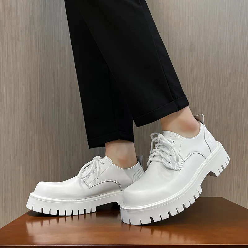 V ZERO FIVE Chunky Derby Shoes Casual Shoes Men's Fashion Minimalist Style British Western-35