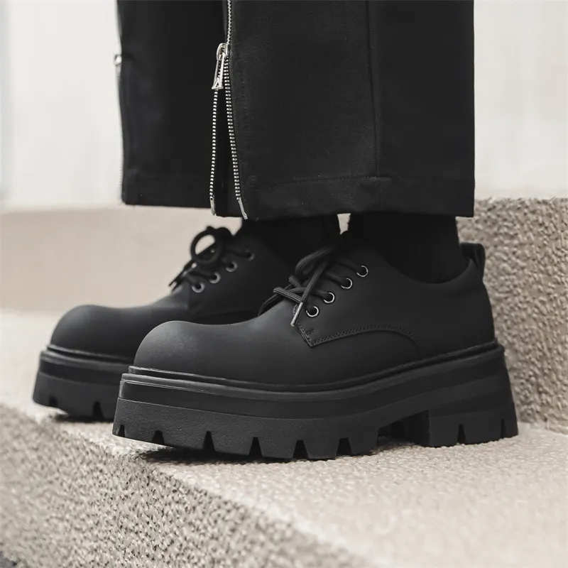 V ZERO FIVE Chunky Derby Shoes Casual Shoes Men's Fashion Minimalist Style British Western-41