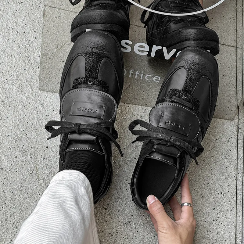 V ZERO FIVE Commute Shoes Abrasion Resistant Shock Absorbers Low Top Casual Shoes Unisex Black Fashion Trend-1