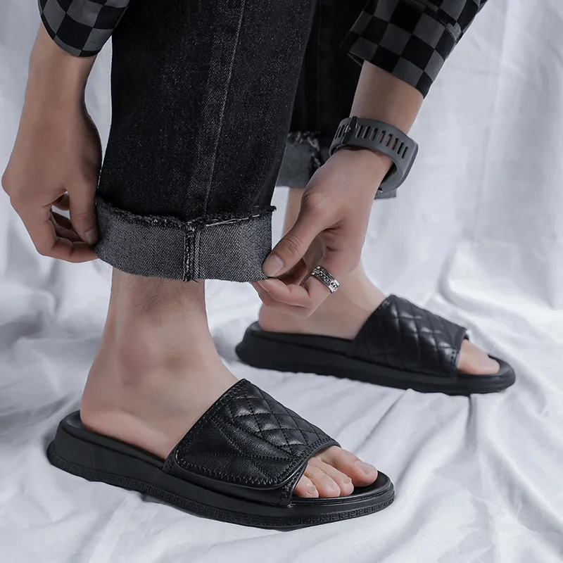 V ZERO FIVE Slide Slippers Flat Men's Black-10