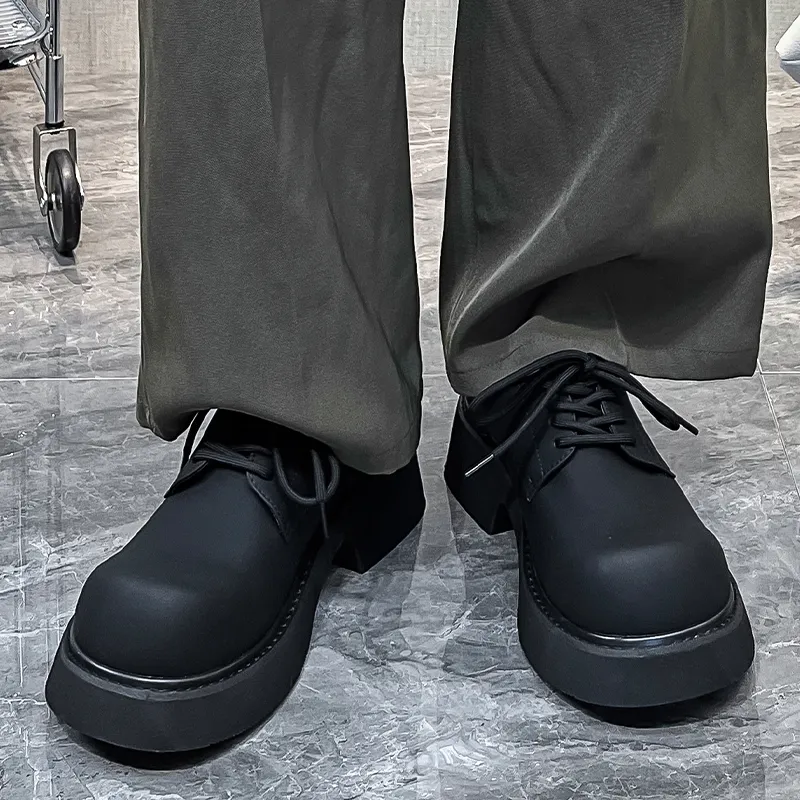 V ZERO FIVE Chunky Derby Shoes Casual Shoes Men's Fashion Minimalist Style British Western-6