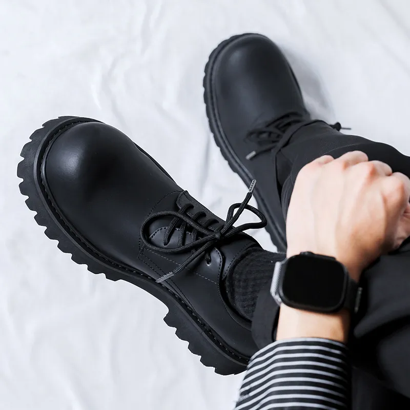 V ZERO FIVE Chunky Derby Shoes Casual Shoes Men's Fashion Minimalist Style British Western-51