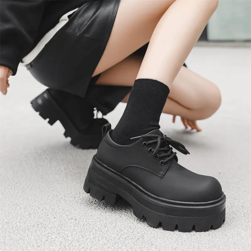 V ZERO FIVE Chunky Derby Shoes Casual Shoes Men's Fashion Minimalist Style British Western-33