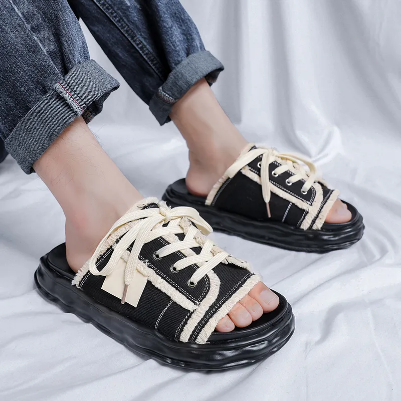 V ZERO FIVE Slide Slippers Men's Black-1