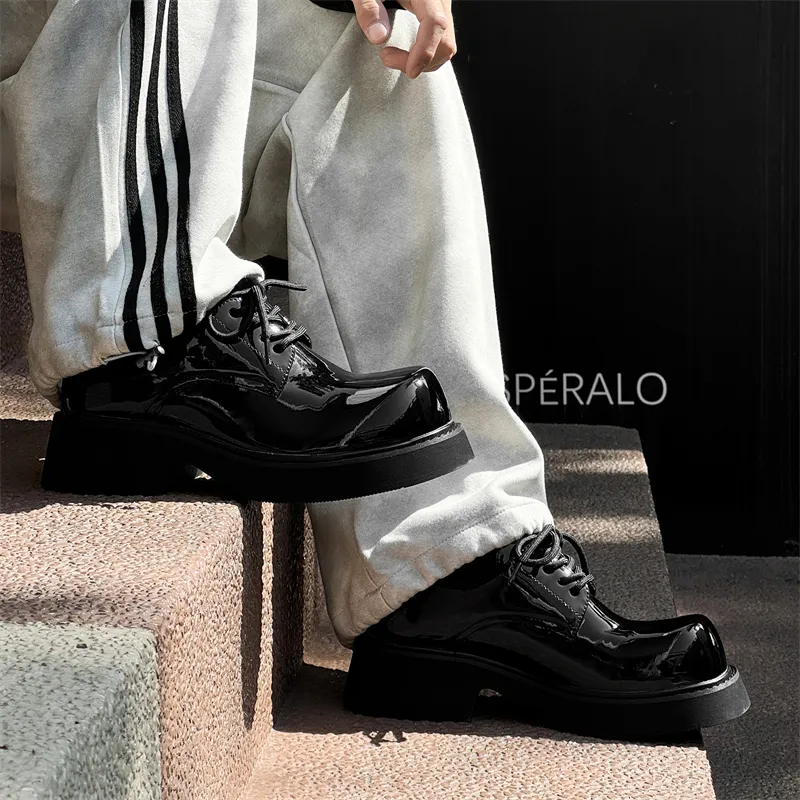 V ZERO FIVE Chunky Derby Shoes Casual Shoes Unisex Black British-42